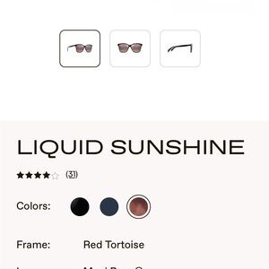 Liquid Sunshine Red Tortoise Sunglasses